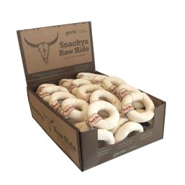 Snackys Masticable Donut para Perro Piel Natural Altamente Digerible 8-9 cm 40 Unidades