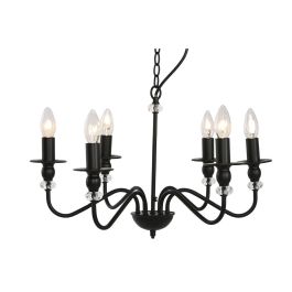 DKD Home Decor Lámpara de Techo Vintage Negra de Metal con 6 Brazos, compatible con Bombillas E14, 25W, 220V. Dimensiones: 54x54x46 cm DKD Home Decor Lámpara de Techo Vintage Negra de Metal con 6 Brazos, compatible con Bombillas E14, 25W, 220V. Dimensiones: 54x54x46 cm