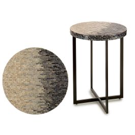 Mesa Redonda Nácar Gris Degradado 45 cm Giftdecor - DM, Metal Precio: 62.50000053. SKU: S3603673