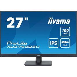 Iiyama Monitor 27" PROLITE XU2792QSU-B6, IPS WQHD 2560x1440, 100Hz, 0.4ms, HDMI, DisplayPort, USB, Altavoces