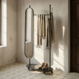 Espejo Recibidor Negro Metal-Mármol 80 X 32 X 175 cm Precio: 199.9041. SKU: B1JG9Q75XA