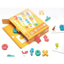 Mideer Juego Didactico de Emparejar Letras en Inglés con Tarjetas de Madera para Niños