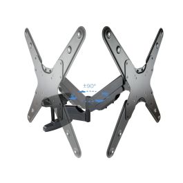 TooQ LP2355TN-B Soporte de Pared Articulado para TV 23-55" hasta 30kg VESA 75x75-400x400 con Pistón Gas y Cableado Negro