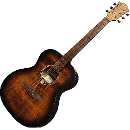 Lag Guitarra Acústica Tramontane 70 Auditorium Black & Brown con Tapa de Abeto Engelmann Sólido, Satinado