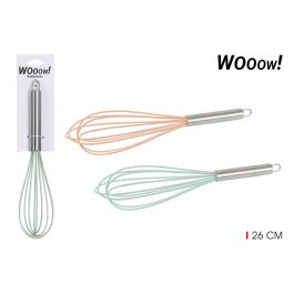 Batehuevos de acero inoxidable y silicona 26 cm - Wooow (36 Unidades) Precio: 47.49999958. SKU: B12EPVZERC