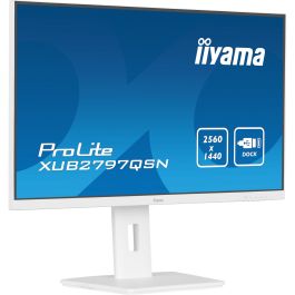 Iiyama XUB2797QSN-W2 Monitor 27" QHD IPS 1440p 1ms 300cd/m² con Dock USB-C 65W, 3x USB-A 3.2, Blanco