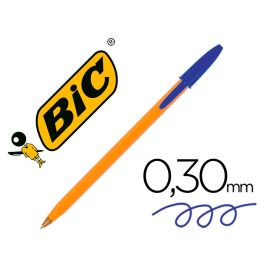 Bic Bolígrafo Naranja Original Fine Azul Caja 20 Ud