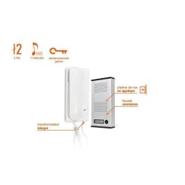 SCS Sentinel Orion 32068 Intercomunicador de Audio 2 Hilos para Apertura de Puerta, Frente Aluminio con Etiqueta Retroiluminada