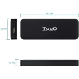 TooQ Caja Externa SSD M.2 NVMe TQE-2280B / USB 3.1 Gen2 / Sin Tornillos / Aluminio