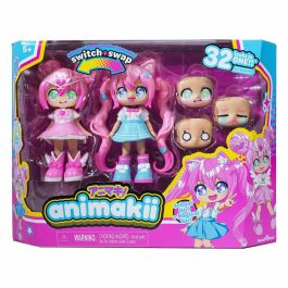 Bandai HEA26352 BAN3701405829520 Muñeca personalizable Animakii - Mago y Colegiala
