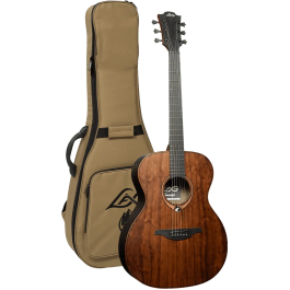 LAG Guitarra Acústica Auditorium Sauvage Lag Acabado Satinado Cuerpo de Eucalipto Tapa Maciza Brankowood 6 Cuerdas