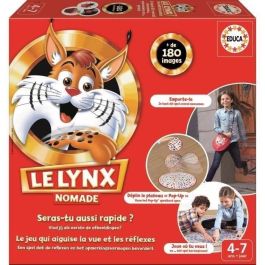 Educa The Lynx Nomad: Juego de Mesa Educativo POP-UP, Montaje 1s, Portátil con Bolsa de Transporte para Niños +4 años