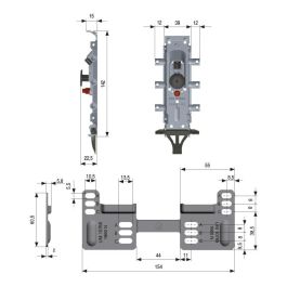 Italiana Ferramenta Libra H2 Kit Colgador Oculto Regulable con Placa WP2 Zincado Antidescolgamiento 150kg Muebles Cocina.