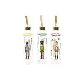 Botella Navidad Fantasia DKD Home Decor Multicolor Transparente 6.5 x 24 x 6.5 cm (3 Unidades)