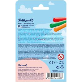 Pelikan 198/8FS Knete Creaplast, plastilina de 8 colores en caja plegable