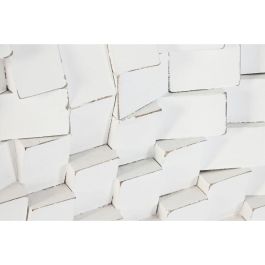 DKD Home Decor Decoración de Pared Moderna Blanca 90x90x4 cm de Madera de Mango y MDF