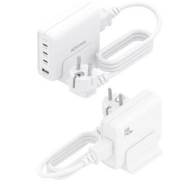 Aisens ASCH-140W4P055-W Cargador Sobremesa GaN 140W Carga Rápida con 3xUSB-C PD3.1 y 1xUSB-A QC3.0 Blanco Aisens ASCH-140W4P055-W Cargador Sobremesa GaN 140W Carga Rápida con 3xUSB-C PD3.1 y 1xUSB-A QC3.0 Blanco