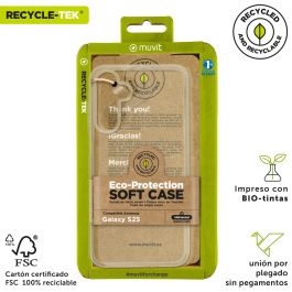 muvit for change funda compatible con Samsung Galaxy S25 transparente