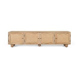 GINER Y COLOMER Mueble TV de Madera de Mango con 4 Puertas, Diseño Artesanal Natural Precio: 1028.4879. SKU: B15YNQA4TD