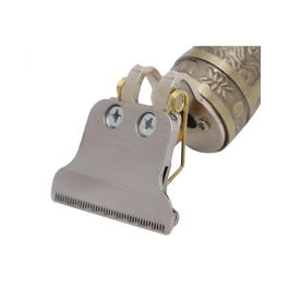 Thulos TH-CP112 Cortapelos Estilo Vintage, Cuerpo de Metal y Cuchilla de Acero de Carbono, Recortadora de Barba y Pelo Profesional Recargable