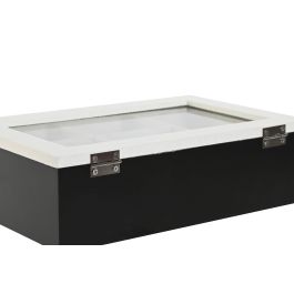 Caja Infusiones Moderno DKD Home Decor Blanco Negro 15 x 6.5 x 23 cm (2 Unidades)