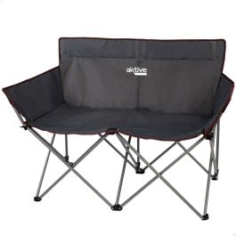 Sofá de 2 Plazas Aktive Negro Plegable 107 x 88 x 63 cm (2 Unidades) Sofá de 2 Plazas Aktive Negro Plegable 107 x 88 x 63 cm (2 Unidades)