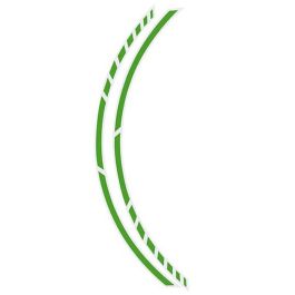 Foliatec FO34444 Pin Striping Racing Verde 14 Bandas 7mm x 41cm Autoadhesivas, Resistente UV para Llantas de Bicicleta con Espaciador