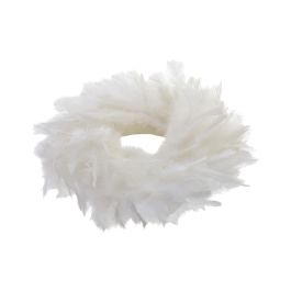 DKD Home Decor Corona de Navidad Fantasía con Plumas y Espuma Rosa Palo Blanco 40x40x6 cm (2 Unidades) Decoración Hogar Precio: 24.07416. SKU: B1GHANP799