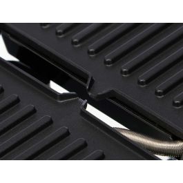 Argon Parrilla Doble Presión Media Negra 1000W, Apertura 180°, Control Temperatura 26.7x9x23 cm (4 Unidades)