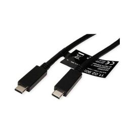 ROLINE 11.02.9055-10 Cable USB-C a USB-C 3.2 Gen 2, 10 Gbps, 2m, Carga Rápida PD 100W, Negro