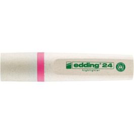 Edding Marcador Fluorescente Ecoline 24 Color Rosa 24-009 Punta de Cincel Tinta Base Agua Recargable