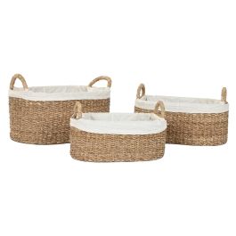 Cesta Tropical DKD Home Decor Natural Blanco 38 x 26 x 56 cm Set de 3 (2 Unidades) Cesta Tropical DKD Home Decor Natural Blanco 38 x 26 x 56 cm Set de 3 (2 Unidades)