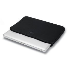 Dicota Funda Portátil PERFECT de Neopreno Elástico 15-15.6" Negro. Ajuste Segunda Piel, Anti-Arañazos y Golpes