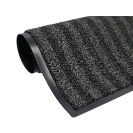 Q-connect Alfombra de Suelo Premium para Interiores Antideslizante Fibra Polipropileno y Fieltro Gris 60x40 cm