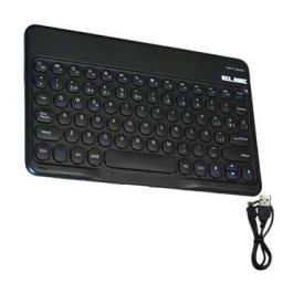 Elbe TE-102-BT Teclado Bluetooth Slim Negro Batería Recargable Compatible Windows iOS Android Smart TV