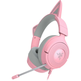 Razer RZ04-05350100-R3M1 Kraken Kitty V3 X Quartz Rosa - Auriculares Gaming con Orejas de Gato, Sonido Envolvente 7.1