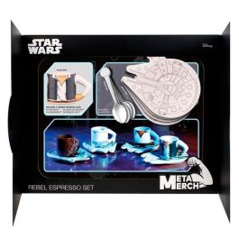 EXQUISITE GAMING Set Tazas Espresso Rebel Star Wars - 4 Tazas, 4 Platillos y 4 Cucharas