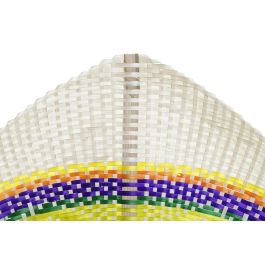 DKD Home Decor Decoracion Pared Balines Natural Naranja Bambu 0.5 x 32 x 40 cm (2 Unidades)