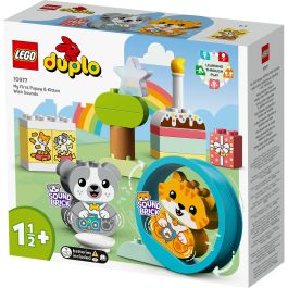 LEGO Duplo Mi Primer Perrito y Gatito con Sonidos - Juego de Construcción para Niños 1.5+ años, 22 Piezas
