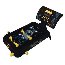 Lexibook Máquina de Pinball Electrónica Batman con Luz y Sonido, Pantalla LCD, 4 Flippers y 5 Obstáculos Iluminados para Niños +5 Años