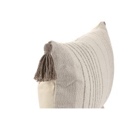 DKD Home Decor Cojín Urban Poliéster Crudo Beige 30 x 50 cm con Cremallera (2 Unidades)