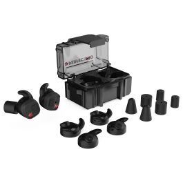 Perfectpro H-10 Orejeras de Protección Auditiva para Construcción, Inalámbrico Bluetooth, 29 dB SNR, Resistente al Agua IPX5, Negro/Rojo