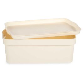 Caja Plastico Con Tapa 6L Crema Kipit 21X11CM (12 Unidades) Caja Plastico Con Tapa 6L Crema Kipit 21X11CM (12 Unidades)