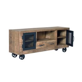 Giner y Colomer Mueble TV Industrial de Madera de Mango y Metal Natural 150 cm
