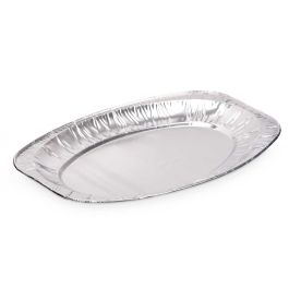 Set 4 Bandejas Ovaladas Aluminio Kinvara 35x24 cm Plata (24 Unidades) Set 4 Bandejas Ovaladas Aluminio Kinvara 35x24 cm Plata (24 Unidades)