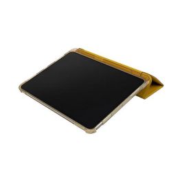 Tucano Funda Folio Satin para iPad Air 11 M2 (2024), 27.9 cm (11 Pulgadas), TPU, Amarillo Senfgelb, Modo Espera, Resistente a Golpes, Portaboligrafo, Modelo IPDA11M2ST-DY