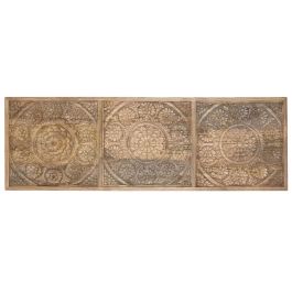 DKD Home Decor Cabecero de Cama Indio Mandalas Madera de Mango y MDF Natural 184 x 60 cm