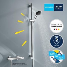 Set de ducha con rociador de 1 chorro, barra de 90 cm y flexo - GROHE Vitalio Start 110 26953001 - Ahorro de agua - Cromo