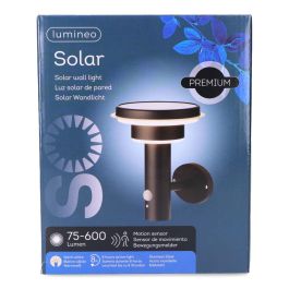 Lumineo Aplique Solar Metálico 17,8x18,3x22cm 40 LEDs Luz Cálida 75-600 Lumen