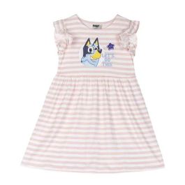Cerdá Vestido de Niña Single Jersey Bluey Talla 3 Años - Color Rosa